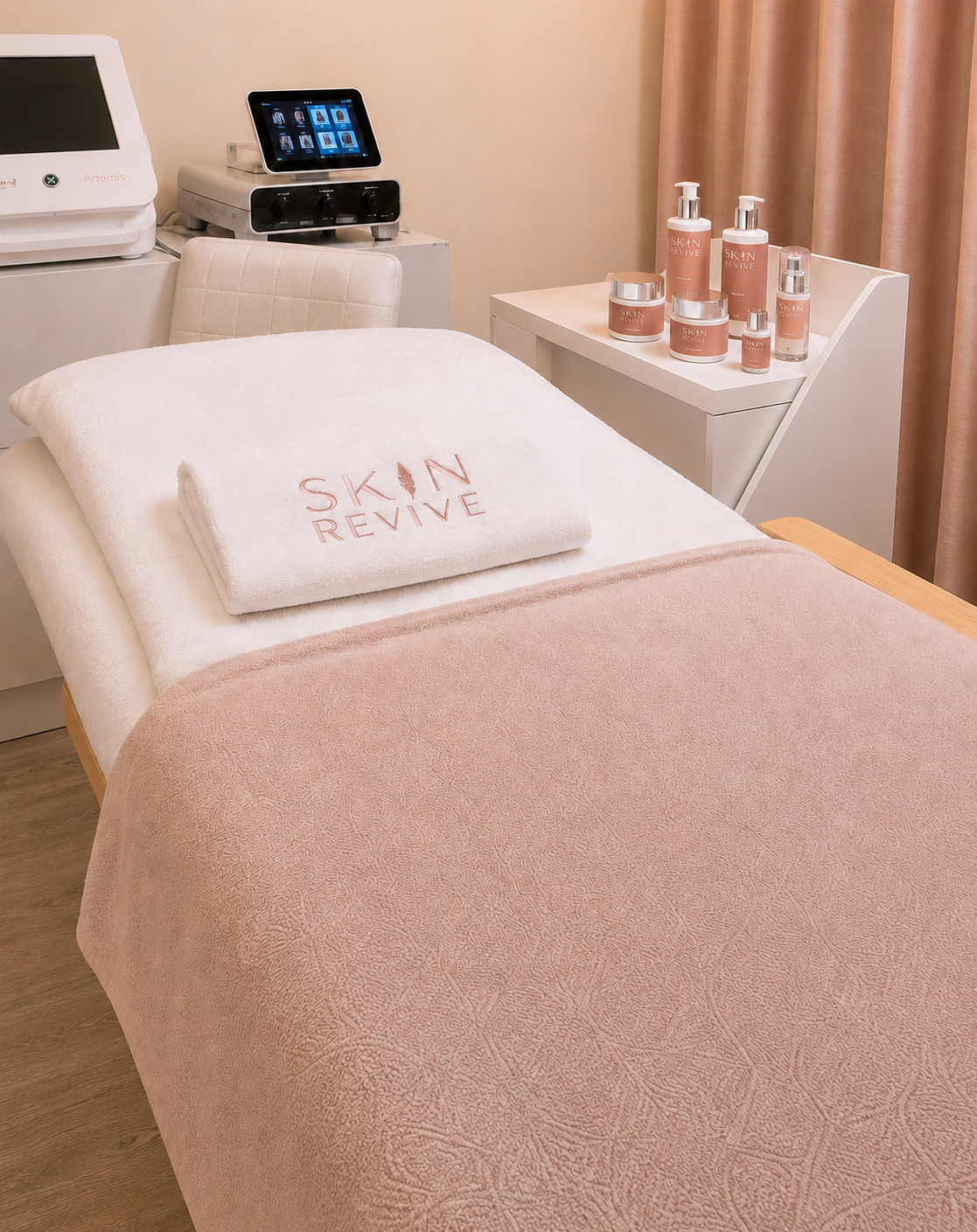Behandlungskabine im Skin Revive Institut